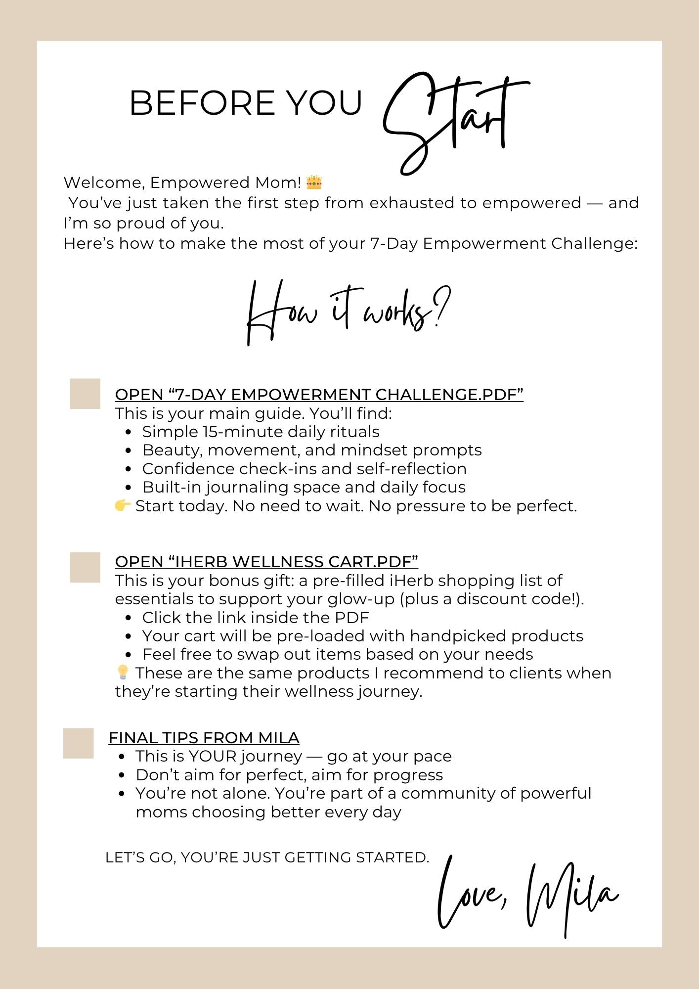 Free Product: 7-Day Glow-Up Challenge
